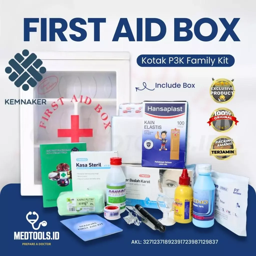 Kotak Obat P3K Dinding Lengkap Tipe A,B dan C Full Set First Aid Kit view 2