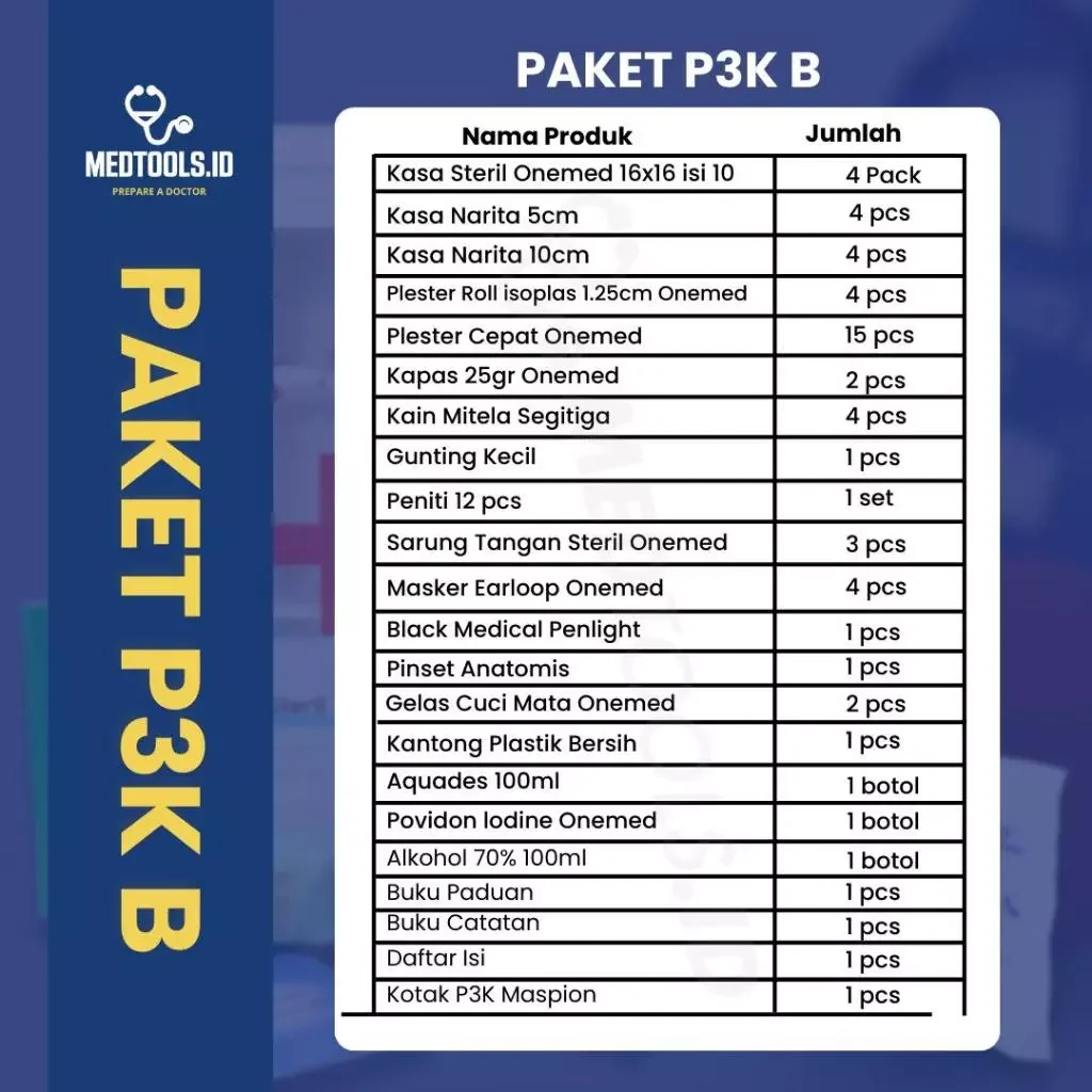 Kotak Obat P3K Dinding Lengkap Tipe A,B dan C Full Set First Aid Kit view 4
