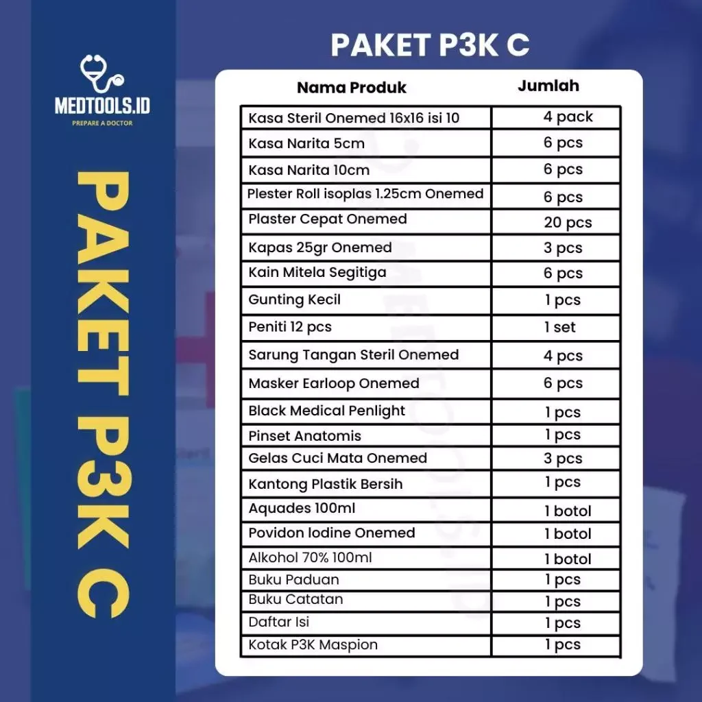 Kotak Obat P3K Dinding Lengkap Tipe A,B dan C Full Set First Aid Kit view 5