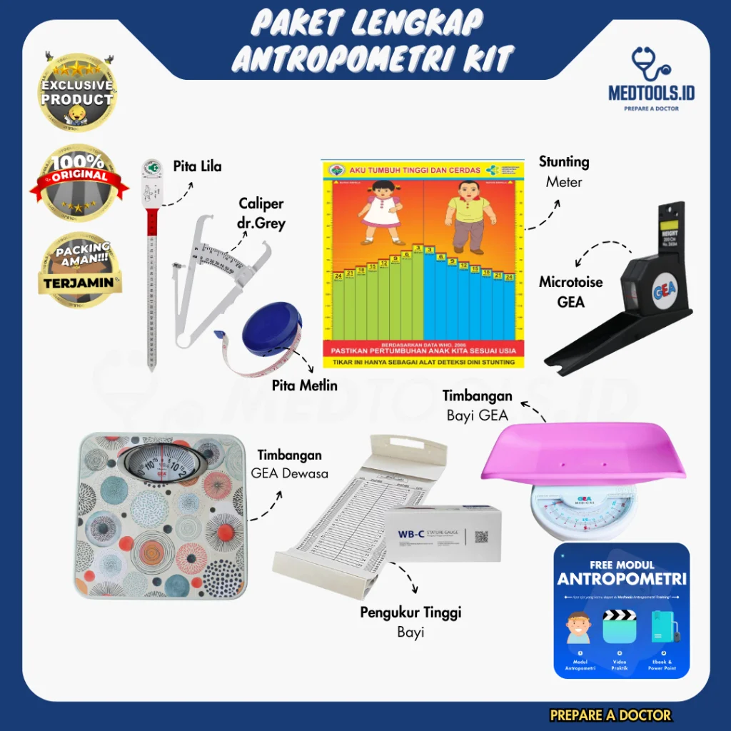 Paket Antropometri Kit [ Stunting Kit / Alat Penilaian Status Gizi ] - Medtools