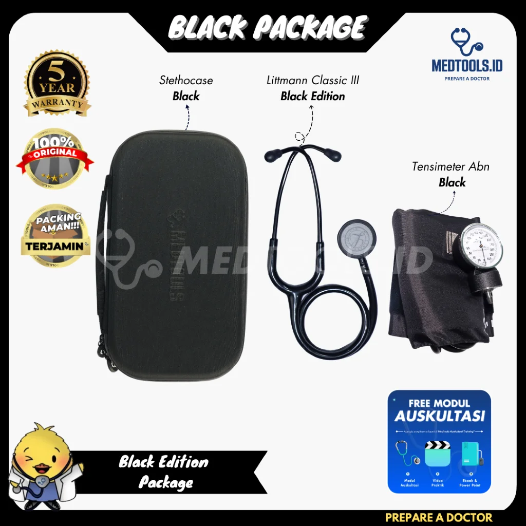 Paket Medtools Special [ Stetoskop Littmann Classic III + Medtools Stethocase + Tensimeter ABN ] view 3