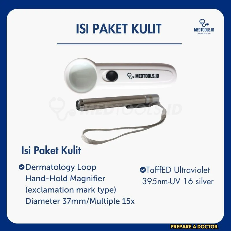 Paket Pemeriksaan Kulit Teman [ Ultraviolet UV Light + Kaca Pembesar / Dermatologi ] - Medtools view 3