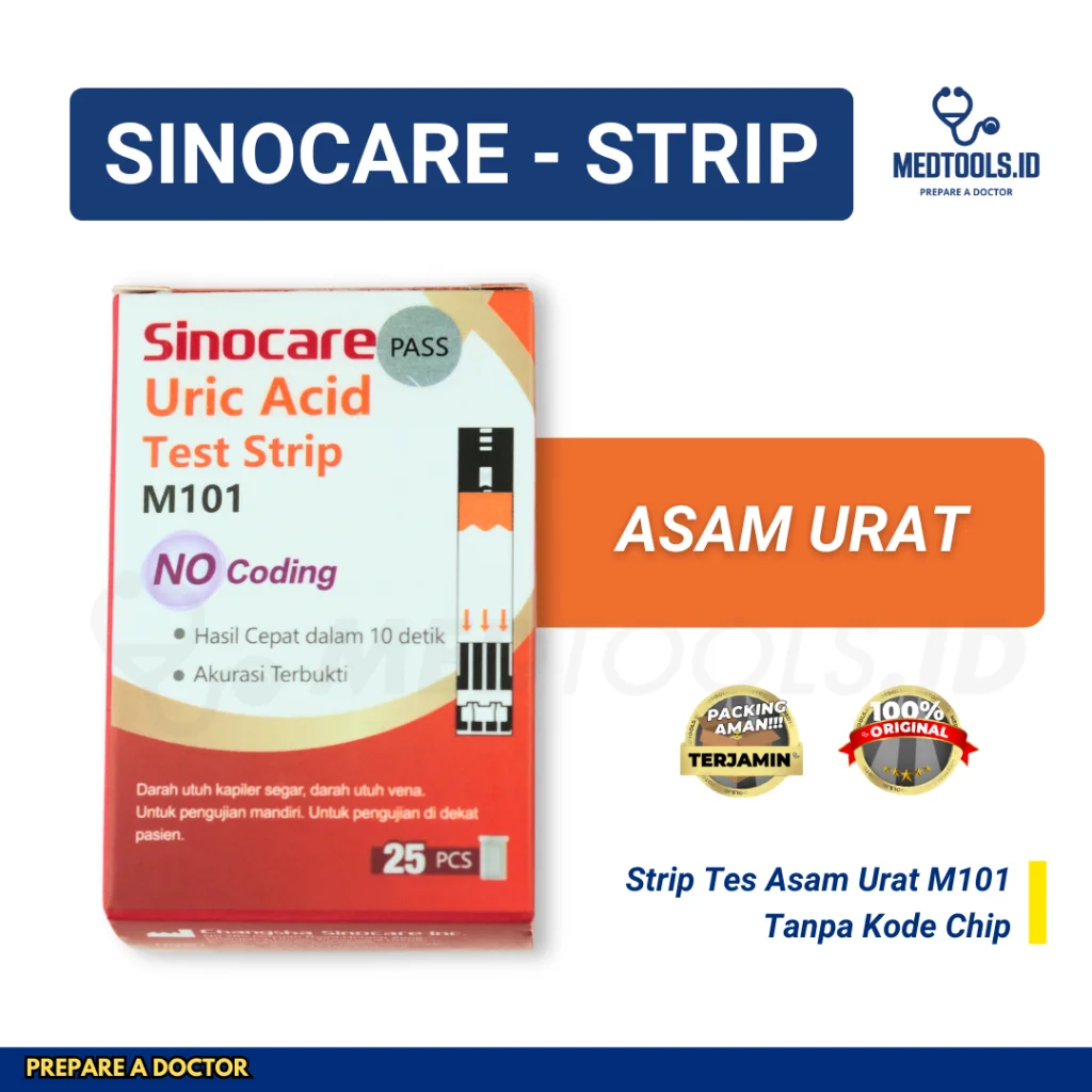Paket Strip Sinocare 3in 1 [ Strip Kolesterol, Asam Urat, Gula Darah ] - Cholesterol / Urid Acid / Glucosa - Medtools view 3